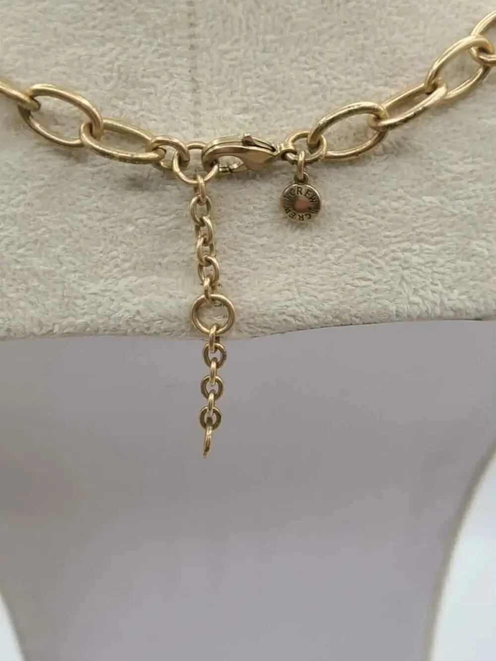J Crew Multi Color Resin Double Strand Gold Tone Necklace